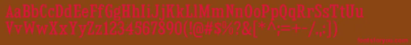 KingsbridgeCdRg Font – Red Fonts on Brown Background