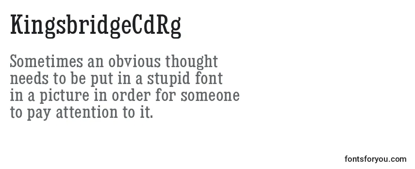 Review of the KingsbridgeCdRg Font
