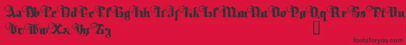 TyrfingDemo Font – Black Fonts on Red Background