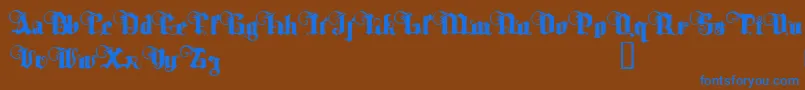 Шрифт TyrfingDemo – синие шрифты на коричневом фоне