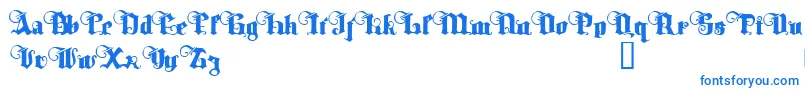 TyrfingDemo-fontti – siniset fontit valkoisella taustalla