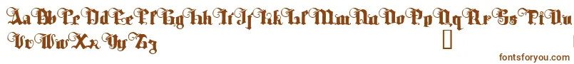 TyrfingDemo-Schriftart – Braune Schriften auf weißem Hintergrund