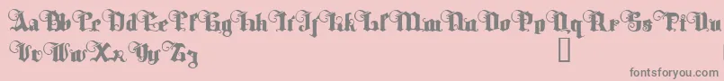 フォントTyrfingDemo – ピンクの背景に灰色の文字