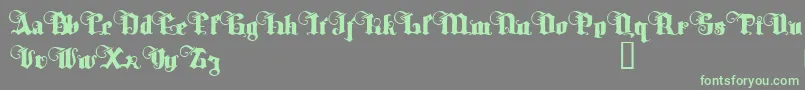 フォントTyrfingDemo – 灰色の背景に緑のフォント