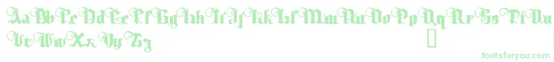 TyrfingDemo-Schriftart – Grüne Schriften auf weißem Hintergrund
