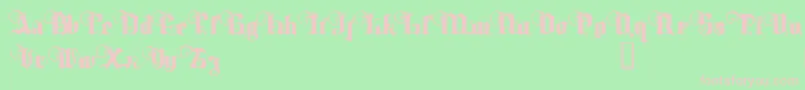 Шрифт TyrfingDemo – розовые шрифты на зелёном фоне