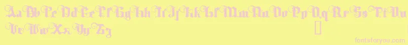 Шрифт TyrfingDemo – розовые шрифты на жёлтом фоне