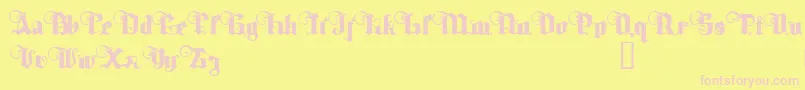 TyrfingDemo Font – Pink Fonts on Yellow Background
