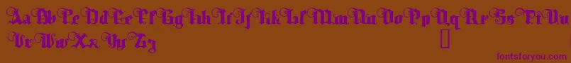 Шрифт TyrfingDemo – фиолетовые шрифты на коричневом фоне