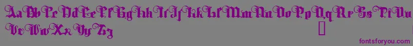 Шрифт TyrfingDemo – фиолетовые шрифты на сером фоне