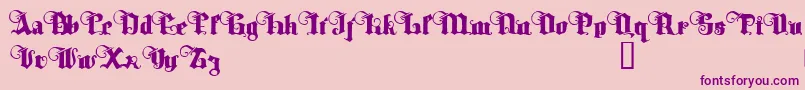Шрифт TyrfingDemo – фиолетовые шрифты на розовом фоне