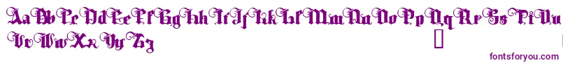 TyrfingDemo-fontti – violetit fontit valkoisella taustalla