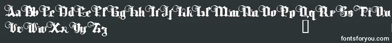 Шрифт TyrfingDemo – белые шрифты на чёрном фоне