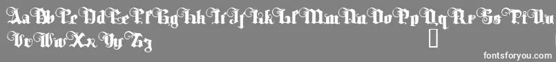 TyrfingDemo-Schriftart – Weiße Schriften auf grauem Hintergrund