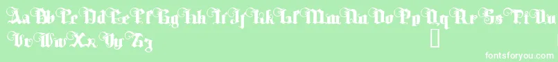 フォントTyrfingDemo – 緑の背景に白い文字