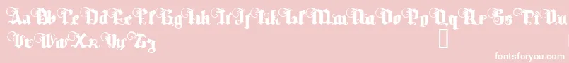 フォントTyrfingDemo – ピンクの背景に白い文字