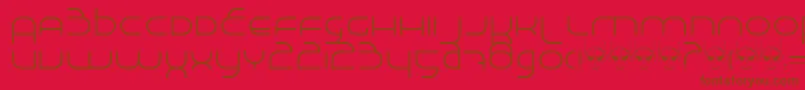 MadeInSpace Font – Brown Fonts on Red Background