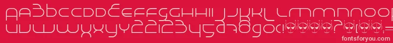 MadeInSpace Font – Pink Fonts on Red Background