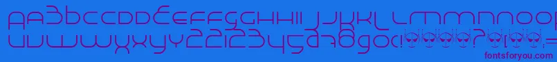 MadeInSpace Font – Purple Fonts on Blue Background