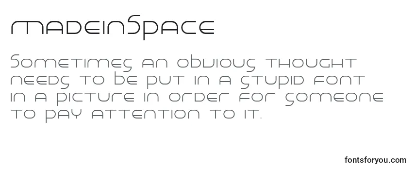 Review of the MadeInSpace Font