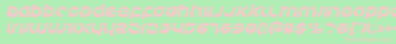 フォントKovacslaserital – 緑の背景にピンクのフォント