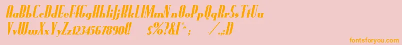 Fundruno Font – Orange Fonts on Pink Background