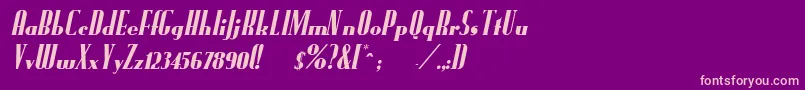 Fundruno Font – Pink Fonts on Purple Background