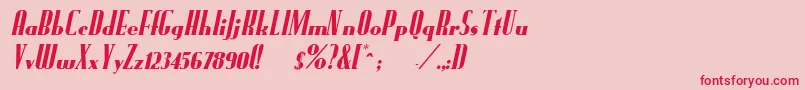 Fundruno Font – Red Fonts on Pink Background