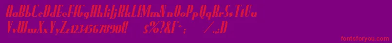 Fundruno Font – Red Fonts on Purple Background