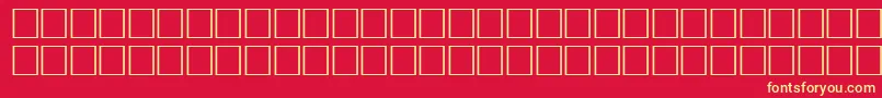 Fonte ArrowsnwRegular – fontes amarelas em um fundo vermelho
