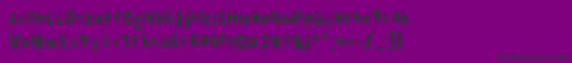 Throughtheblacknar Font – Black Fonts on Purple Background