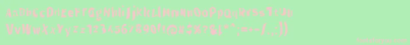 Throughtheblacknar Font – Pink Fonts on Green Background