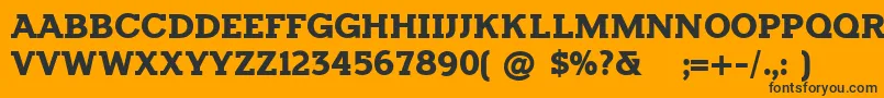 HorsebackslabBold Font – Black Fonts on Orange Background