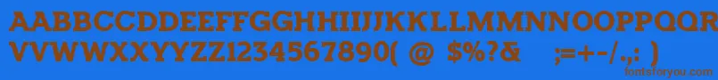 Шрифт HorsebackslabBold – коричневые шрифты на синем фоне