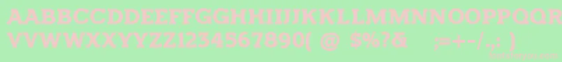 HorsebackslabBold Font – Pink Fonts on Green Background
