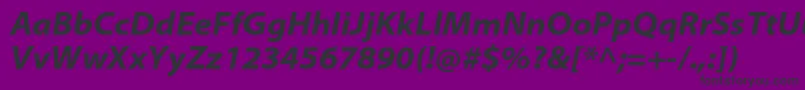 MyriadproBoldsemiextit Font – Black Fonts on Purple Background