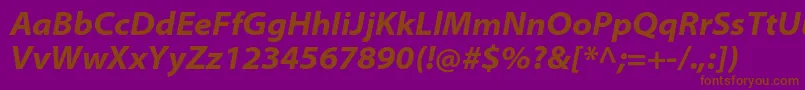 MyriadproBoldsemiextit Font – Brown Fonts on Purple Background