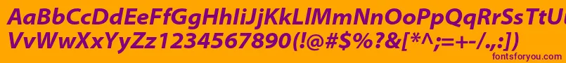 MyriadproBoldsemiextit Font – Purple Fonts on Orange Background