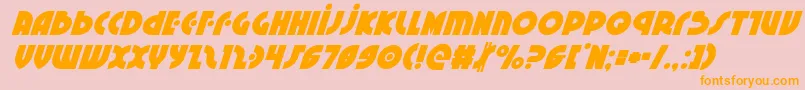 Neuralnomiconsuperital Font – Orange Fonts on Pink Background