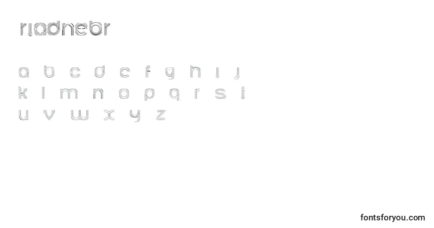 Czcionka Ariadnebr – alfabet, cyfry, specjalne znaki