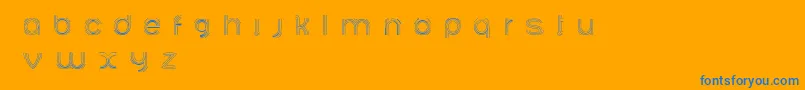 Ariadnebr Font – Blue Fonts on Orange Background