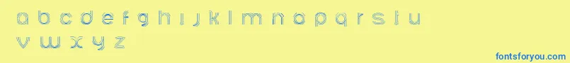 Ariadnebr Font – Blue Fonts on Yellow Background