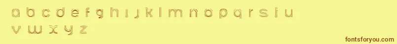 Ariadnebr Font – Brown Fonts on Yellow Background