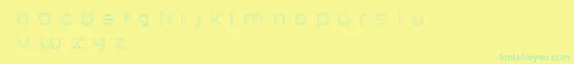 Ariadnebr Font – Green Fonts on Yellow Background