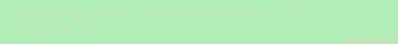 Ariadnebr-Schriftart – Rosa Schriften auf grünem Hintergrund