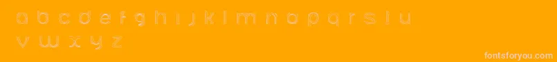 Ariadnebr-Schriftart – Rosa Schriften auf orangefarbenem Hintergrund