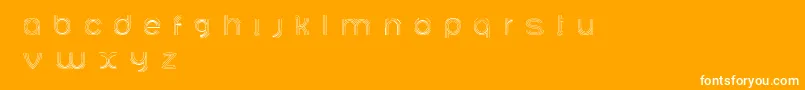 フォントAriadnebr – オレンジの背景に白い文字