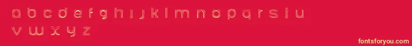 フォントAriadnebr – 黄色の文字、赤い背景