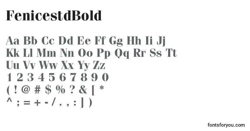 FenicestdBoldフォント–アルファベット、数字、特殊文字