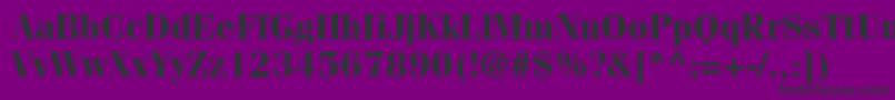 フォントFenicestdBold – 紫の背景に黒い文字